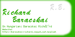 richard baracskai business card